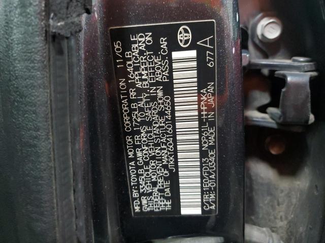 Photo 10 from auction – 2006 TOYOTA SCION XA with VIN JTKKT604160144650