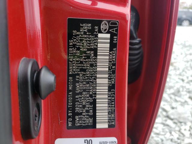 Photo 10 from auction – 2016 TOYOTA COROLLA L with VIN 2T1BURHE7GC661557