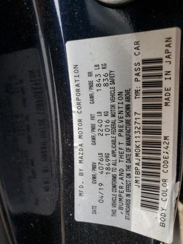 Photo 10 from auction – 2019 MAZDA 3 with VIN JM1BPAJM0K1132717