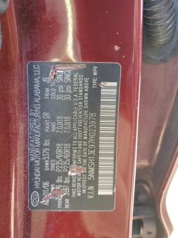 Photo 10 from auction – 2007 HYUNDAI SANTA FE S with VIN 5NMSH13E97H023978