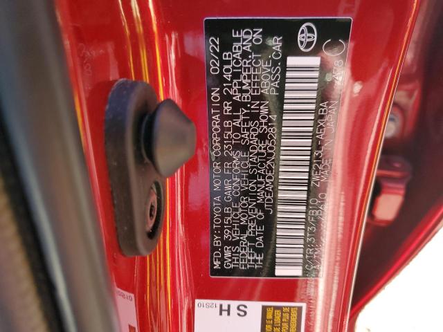 Photo 10 from auction – 2022 TOYOTA COROLLA LE with VIN JTDEAMDE2NJ052814