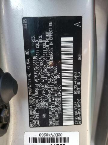 Photo 10 from auction – 2005 TOYOTA SIENNA CE with VIN 5TDZA23C05S348150