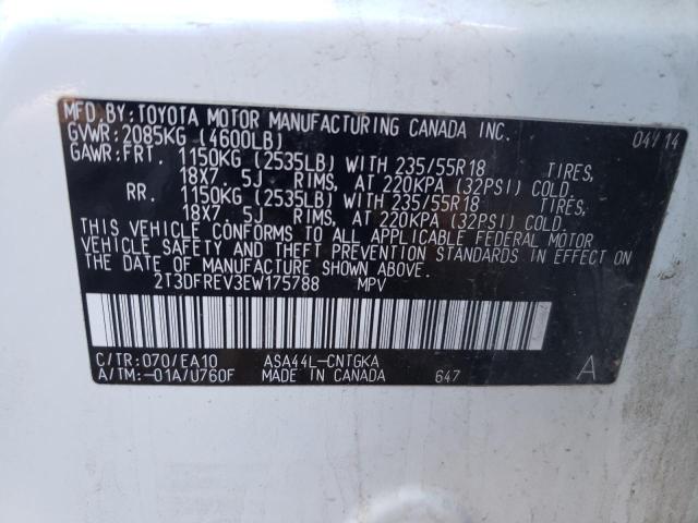 Photo 10 from auction – 2014 TOYOTA RAV4 LIMIT with VIN 2T3DFREV3EW175788