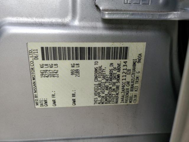 Photo 10 from auction – 2012 NISSAN ALTIMA BAS with VIN 1N4AL2AP4CC112134