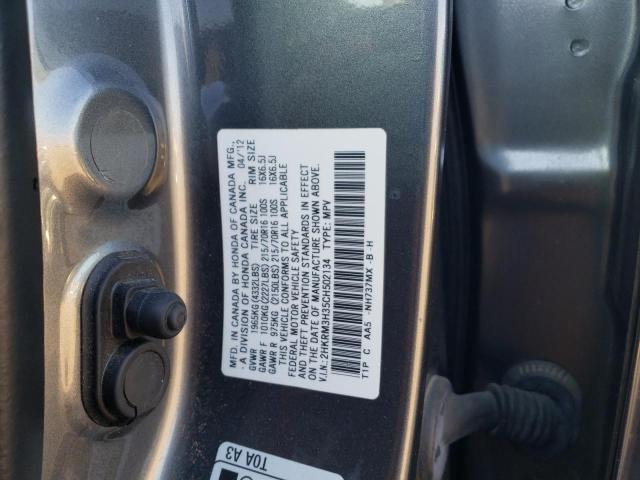 Photo 10 from auction – 2012 HONDA CR-V LX with VIN 2HKRM3H35CH502134
