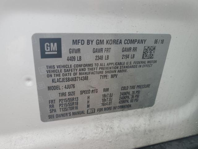 Photo 10 from auction – 2019 BUICK ENCORE PRE with VIN KL4CJESB4KB714348