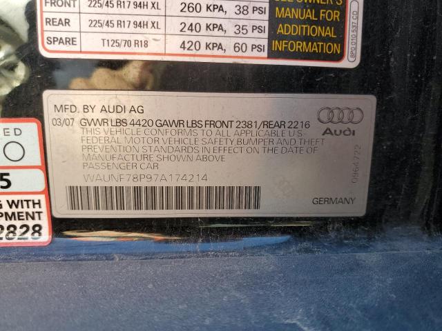 Photo 10 from auction – 2007 AUDI A3 2.0 PRE with VIN WAUNF78P97A174214
