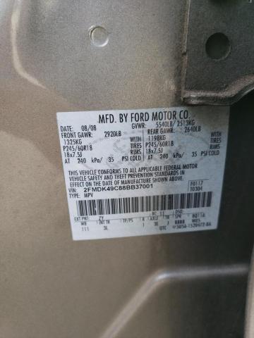 Photo 10 from auction – 2008 FORD EDGE LIMIT with VIN 2FMDK49C88BB37001