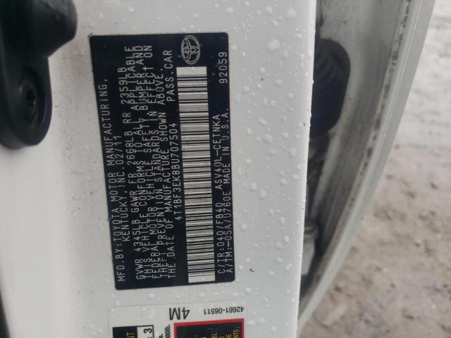 Photo 10 from auction – 2011 TOYOTA CAMRY BASE with VIN 4T1BF3EK8BU707504