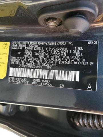 Photo 10 from auction – 2007 LEXUS RX 350 with VIN 2T2HK31U87C018709