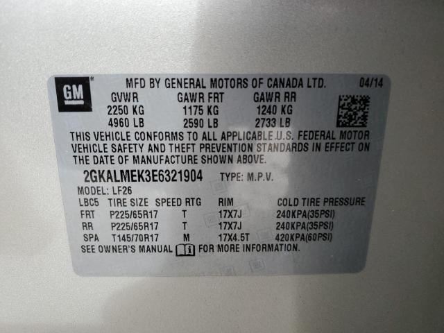 Foto 10 de la subasta – 2014 GMC TERRAIN SL con VIN 2GKALMEK3E6321904