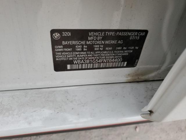 Photo 10 from auction – 2015 BMW 320 I with VIN WBA3B1G54FNT64400