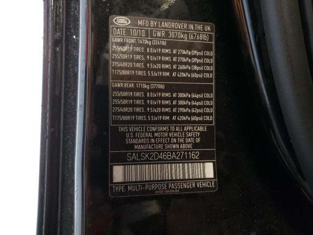 Photo 10 from auction – 2011 LAND ROVER RANGE ROVE with VIN SALSK2D46BA271162
