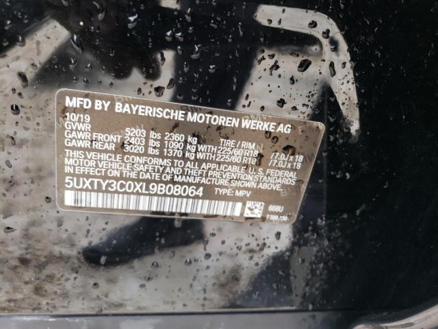 Photo 10 from auction – 2020 BMW X3 SDRIVE3 with VIN 5UXTY3C0XL9B08064