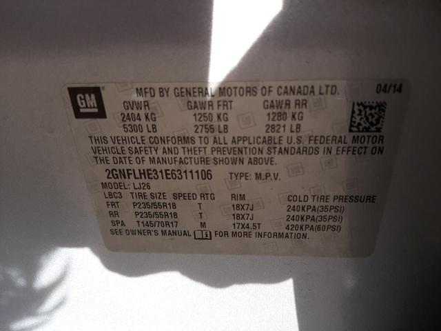 Photo 10 from auction – 2014 CHEVROLET EQUINOX LT with VIN 2GNFLHE31E6311106