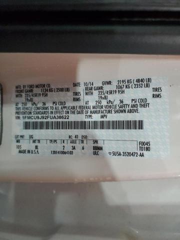 Photo 10 from auction – 2015 FORD ESCAPE TIT with VIN 1FMCU9J92FUA38622