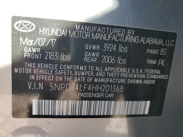 Photo 10 from auction – 2017 HYUNDAI ELANTRA SE with VIN 5NPD74LF4HH201368