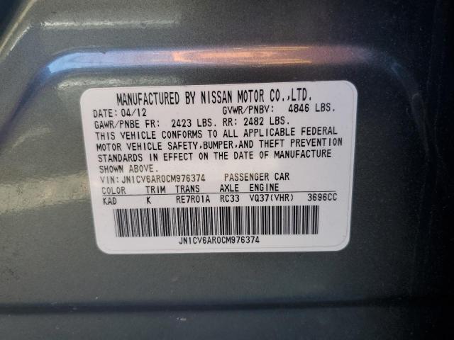 Photo 10 from auction – 2012 INFINITI G37 with VIN JN1CV6AR0CM976374