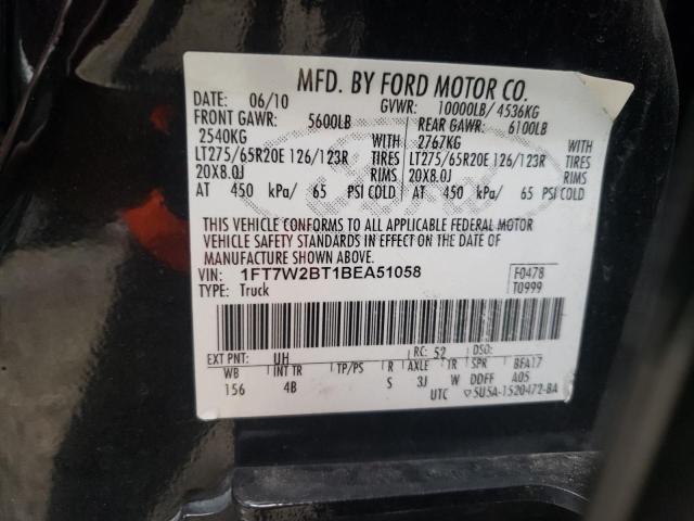 Photo 10 from auction – 2011 FORD F250 SUPER with VIN 1FT7W2BT1BEA51058