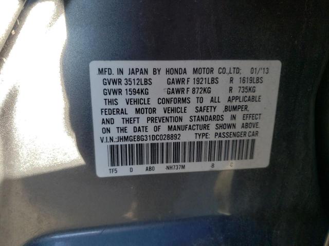 Photo 10 from auction – 2013 HONDA FIT with VIN JHMGE8G31DC028892