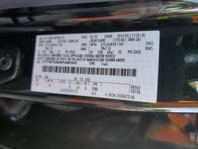 Photo 10 from auction – 2022 FORD F150 SUPER with VIN 1FTFW1E86NFA90305