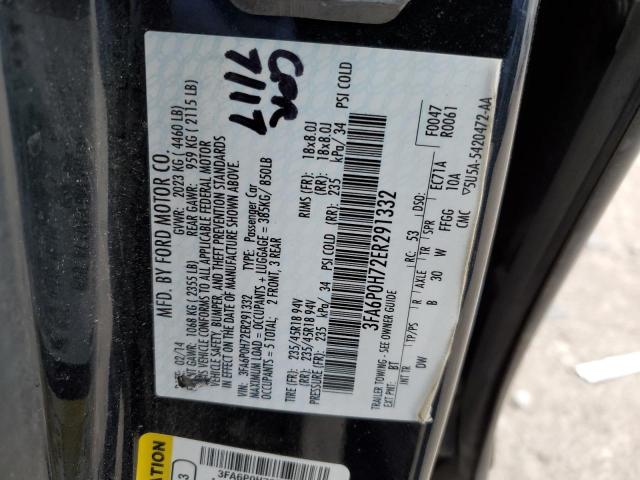 Photo 10 from auction – 2014 FORD FUSION SE with VIN 3FA6P0H72ER291332