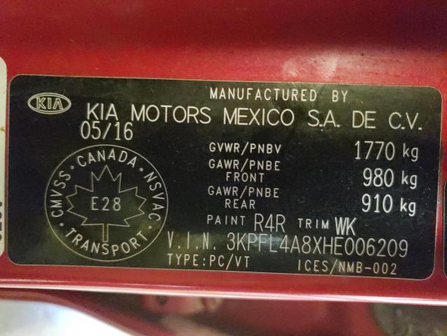 Photo 10 from auction – 2017 KIA FORTE EX with VIN 3KPFL4A8XHE006209