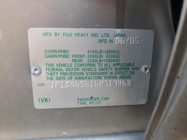 Photo 10 from auction – 2006 SUBARU FORESTER 2 with VIN JF1SG65616H717463