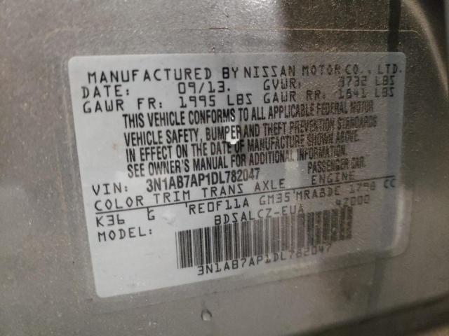 Photo 10 from auction – 2013 NISSAN SENTRA S with VIN 3N1AB7AP1DL782047