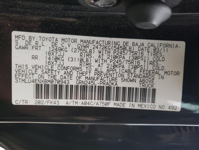 Photo 10 from auction – 2011 TOYOTA TACOMA DOU with VIN 3TMLU4ENXBM070943