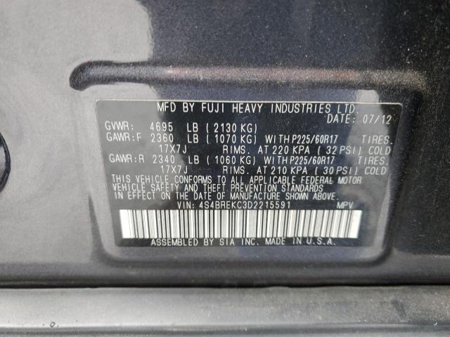 Photo 10 from auction – 2013 SUBARU OUTBACK 3. with VIN 4S4BREKC3D2215591
