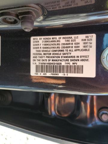 Photo 10 from auction – 2017 HONDA CR-V EX with VIN 7FARW1H50HE015028