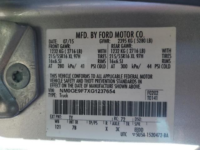 Photo 10 from auction – 2016 FORD TRANSIT CO with VIN NM0GE9F7XG1237654