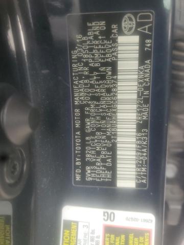 Photo 10 from auction – 2016 TOYOTA COROLLA L with VIN 2T1BURHEXGC628374
