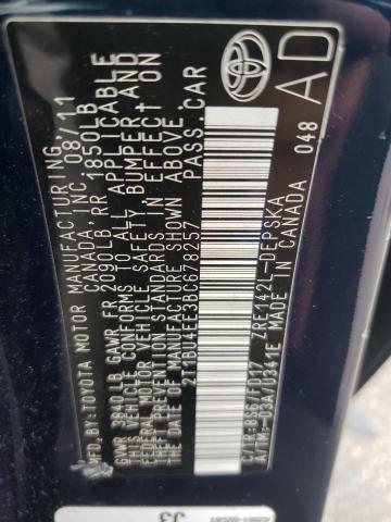 Photo 10 from auction – 2011 TOYOTA COROLLA BA with VIN 2T1BU4EE3BC678257