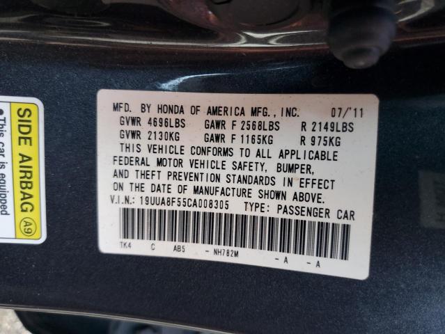 Photo 10 from auction – 2012 ACURA TL with VIN 19UUA8F55CA008305