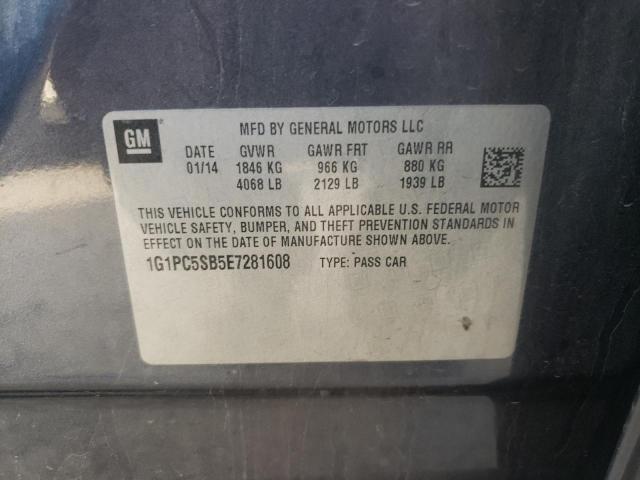 Photo 10 from auction – 2014 CHEVROLET CRUZE LT with VIN 1G1PC5SB5E7281608