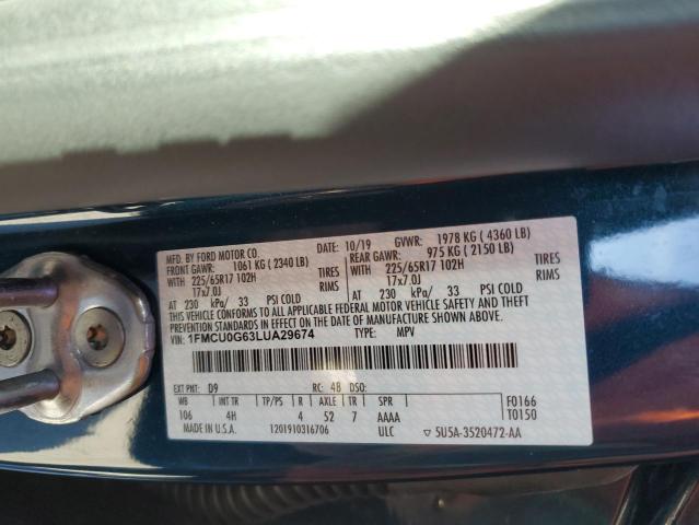 Photo 10 from auction – 2020 FORD ESCAPE SE with VIN 1FMCU0G63LUA29674