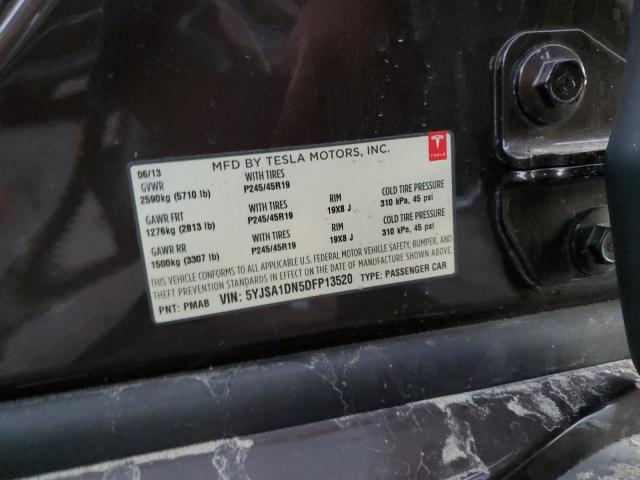 Photo 10 from auction – 2013 TESLA MODEL S with VIN 5YJSA1DN5DFP13520