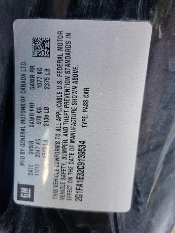 Photo 10 from auction – 2012 CHEVROLET CAMARO LS with VIN 2G1FA1E32C9139534