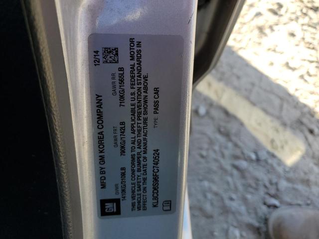 Photo 10 from auction – 2015 CHEVROLET SPARK 1LT with VIN KL8CD6S96FC740524