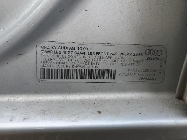 صورة رقم 10 من المزاد - 2010 AUDI A4 PREMIUM مع VIN WAUBFAFL6AN028191