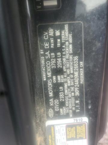 Photo 10 from auction – 2021 KIA FORTE FE with VIN 3KPF24AD9ME266336