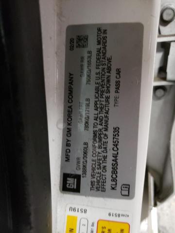 Photo 10 from auction – 2020 CHEVROLET SPARK LS with VIN KL8CB6SA4LC457535