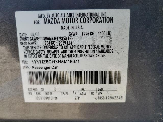 Photo 10 from auction – 2011 MAZDA 6 I with VIN 1YVHZ8CHXB5M16971