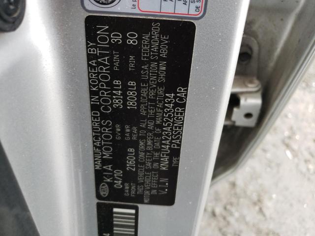 Photo 10 from auction – 2010 KIA FORTE EX with VIN KNAFU4A23A5253434