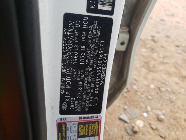 Photo 10 from auction – 2013 KIA RIO EX with VIN KNADN4A35D6165173