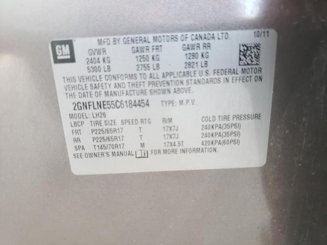 Photo 10 from auction – 2012 CHEVROLET EQUINOX LT with VIN 2GNFLNE55C6184454