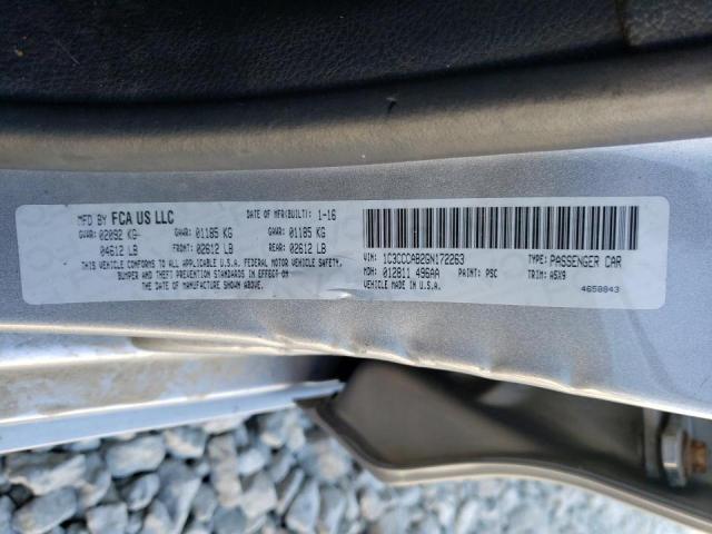 Photo 10 from auction – 2016 CHRYSLER 200 LIMITE with VIN 1C3CCCAB2GN172263