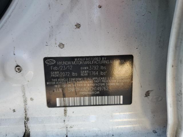 Photo 10 from auction – 2012 HYUNDAI ELANTRA GL with VIN 5NPDH4AEXCH149762